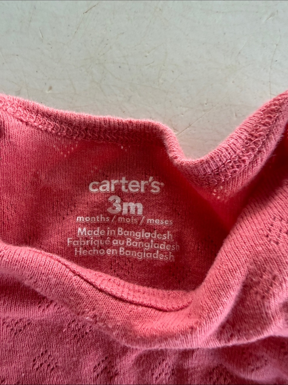 Carter's Pink Apple Print Leggings with Solid Rose Pink Bodysuit - Picture 3 of 4